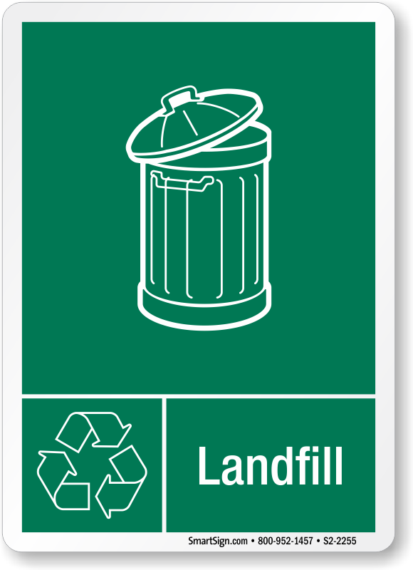 Landfill Graphic Recycling Label - Fridges Freezers Plastic Recycled And Compostable Sign (580x800), Png Download