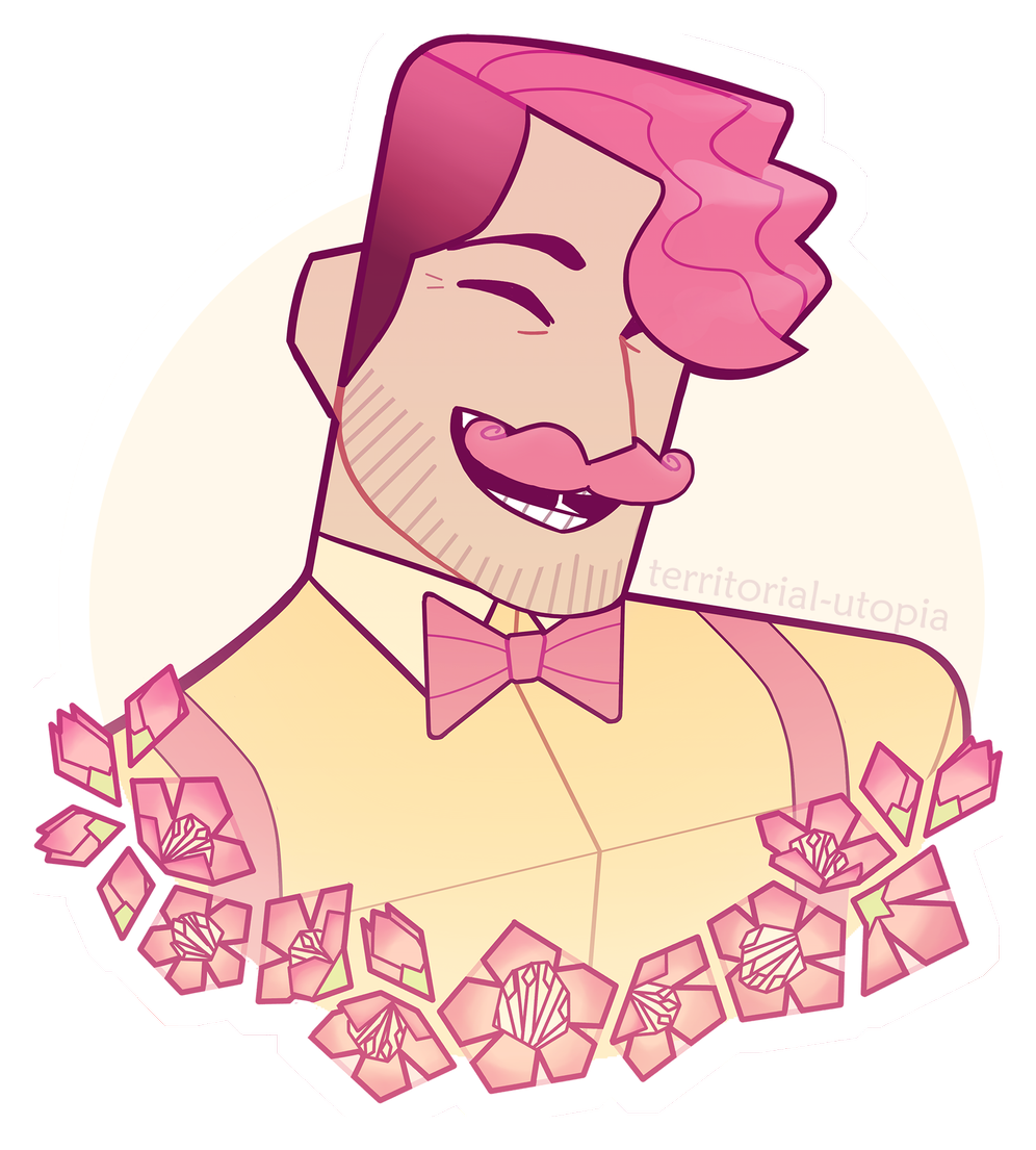 However Here Are Some Stickers Of Darkiplier And Wilford - Wilford Warfstache Fanart (1200x1200), Png Download
