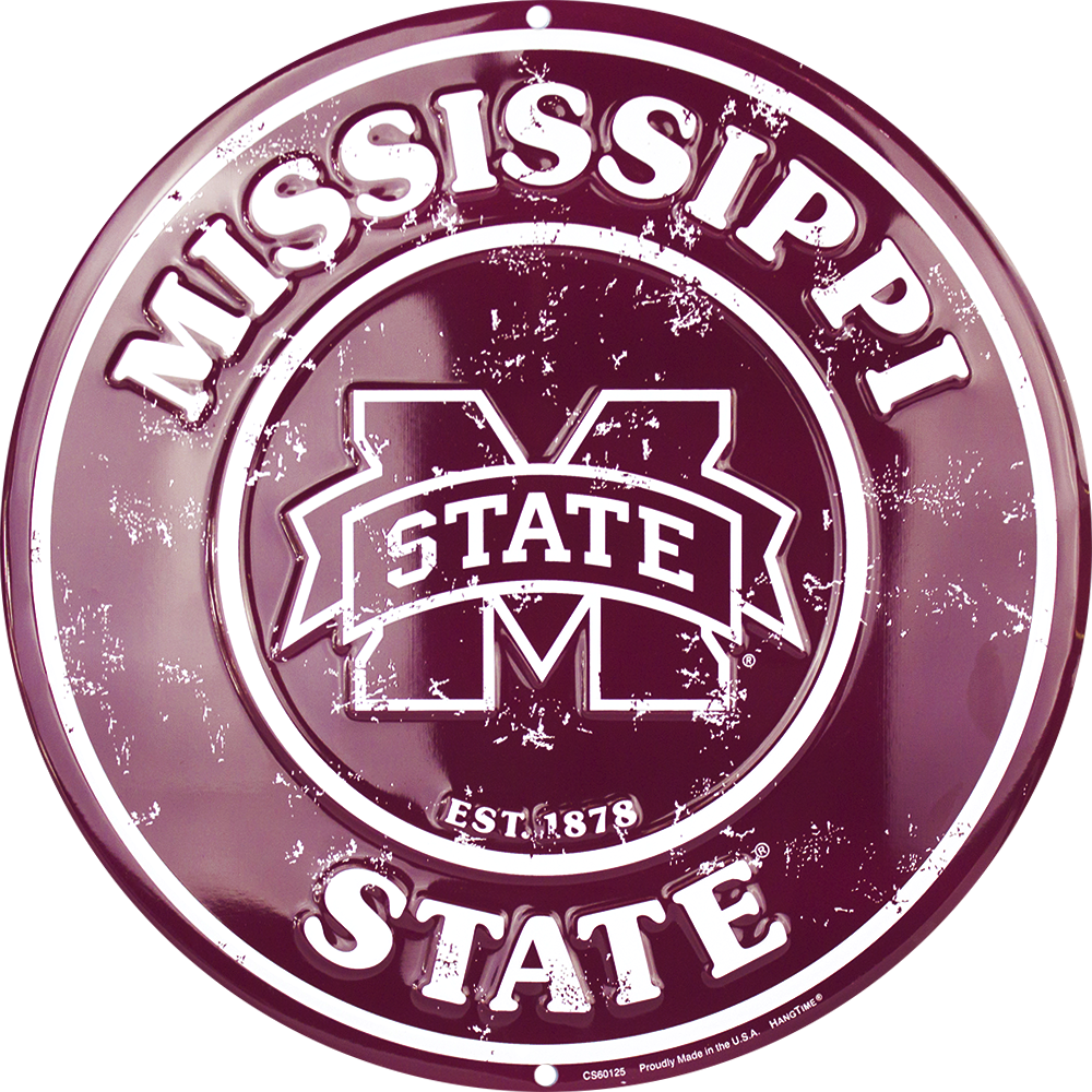 Mississippi State Bulldogs Circle Signs - Mississippi State University (1000x1000), Png Download