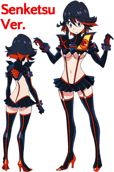 Body - Body2 - Body3 - Body4 - Kill La Kill Ryuko Matoi Senketsu (460x590), Png Download