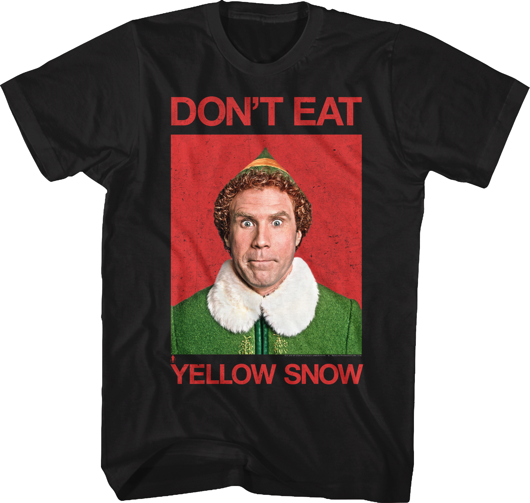 Yellow Snow Elf T-shirt - Don T Eat The Yellow Snow Buddy (1685x1599), Png Download