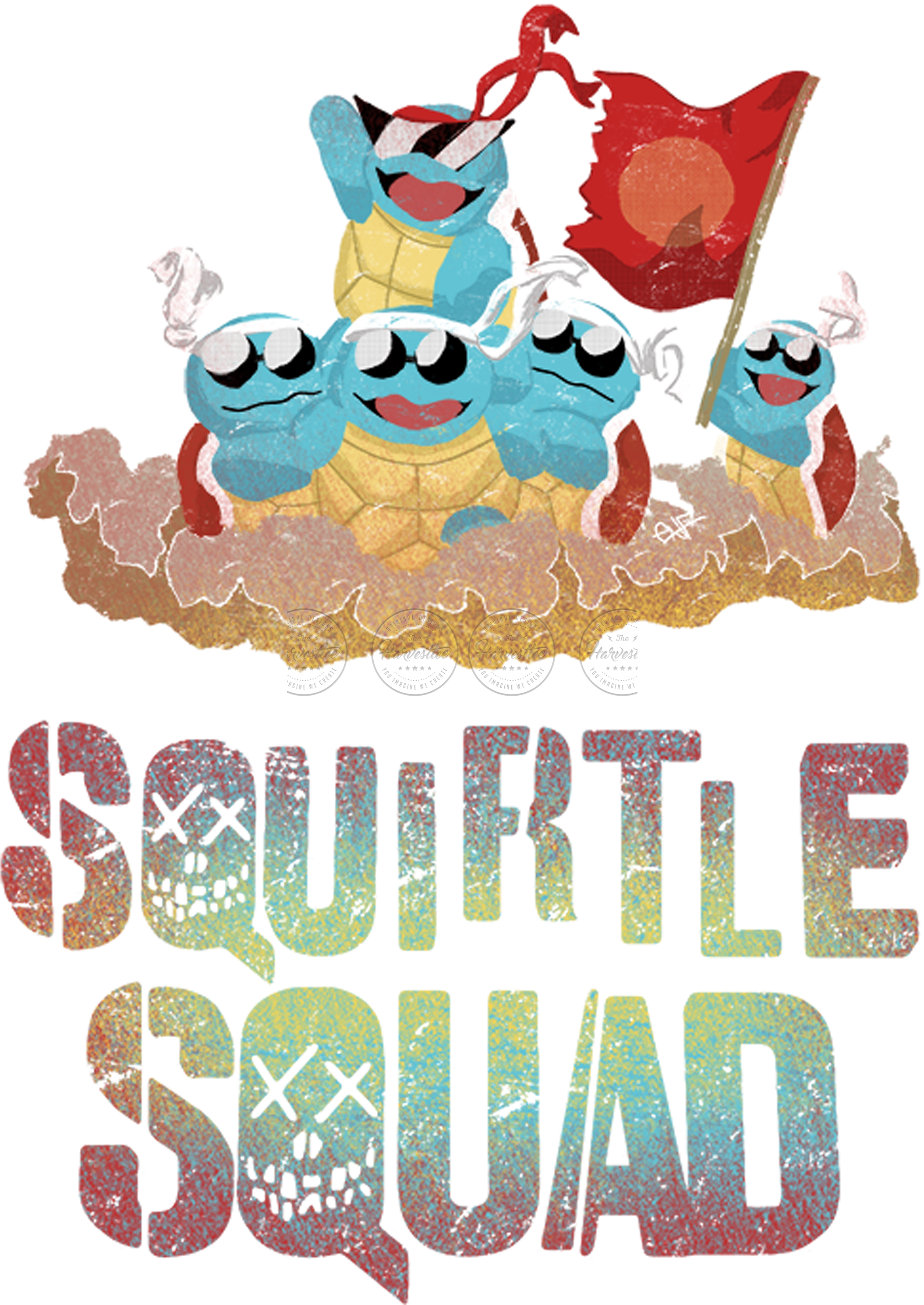 Squirtle Squad - Illustration (3000x3000), Png Download