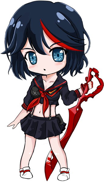 Kill La Kill, Ryuuko , By D-tomoyo - Kill La Kill Chibi (360x600), Png Download