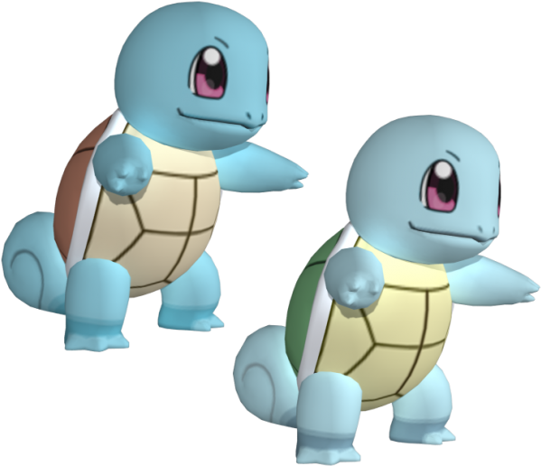 Squirtle Pokemon Free Model Dae Free Png Charmander Squirtle 3d Model Full Size Png Download Seekpng