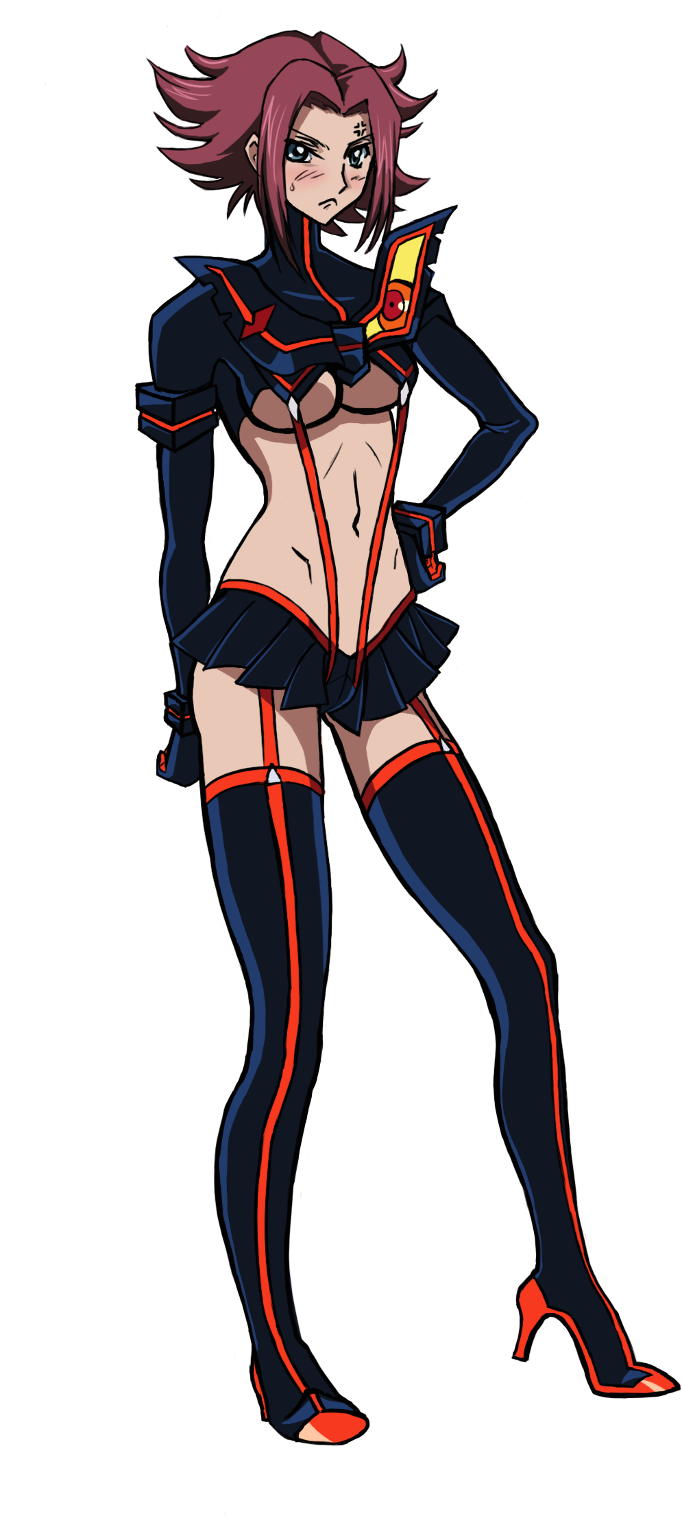 Kallen From Code Geass In Senketsu From Kill La Kill - Kill La Kill Code Geass (1320x2485), Png Download