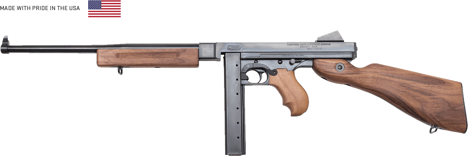 Thompson - Auto Ordnance Thompson Carbine (1827x683), Png Download