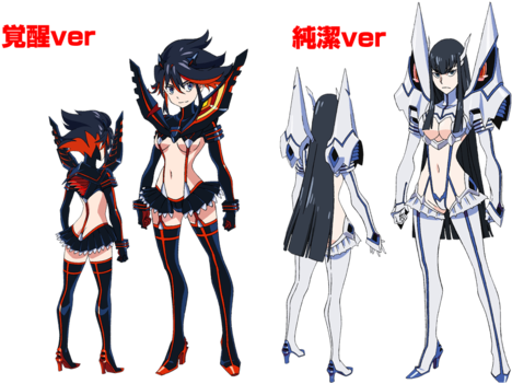 Action Heroines Fighting In Skimpy Clothing Is A Trend - Kill La Kill Ryuko Reference (500x363), Png Download