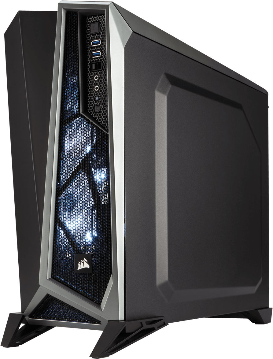 Spec-alpha Gray 02 - Corsair Spec Alpha Black Silver (931x1200), Png Download