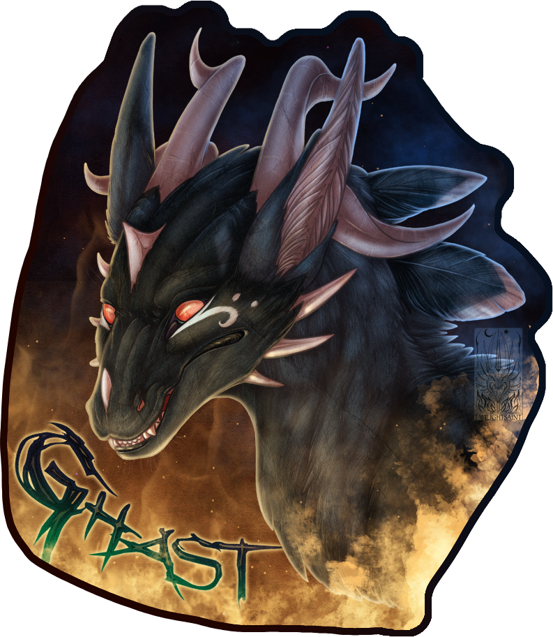 Badge Comish - Ghast - Digital Art (793x912), Png Download