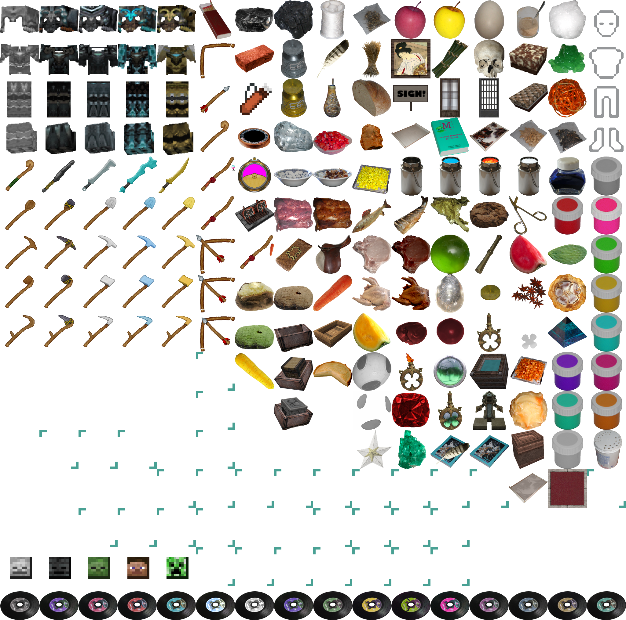 Minecraft Items (2048x2048), Png Download