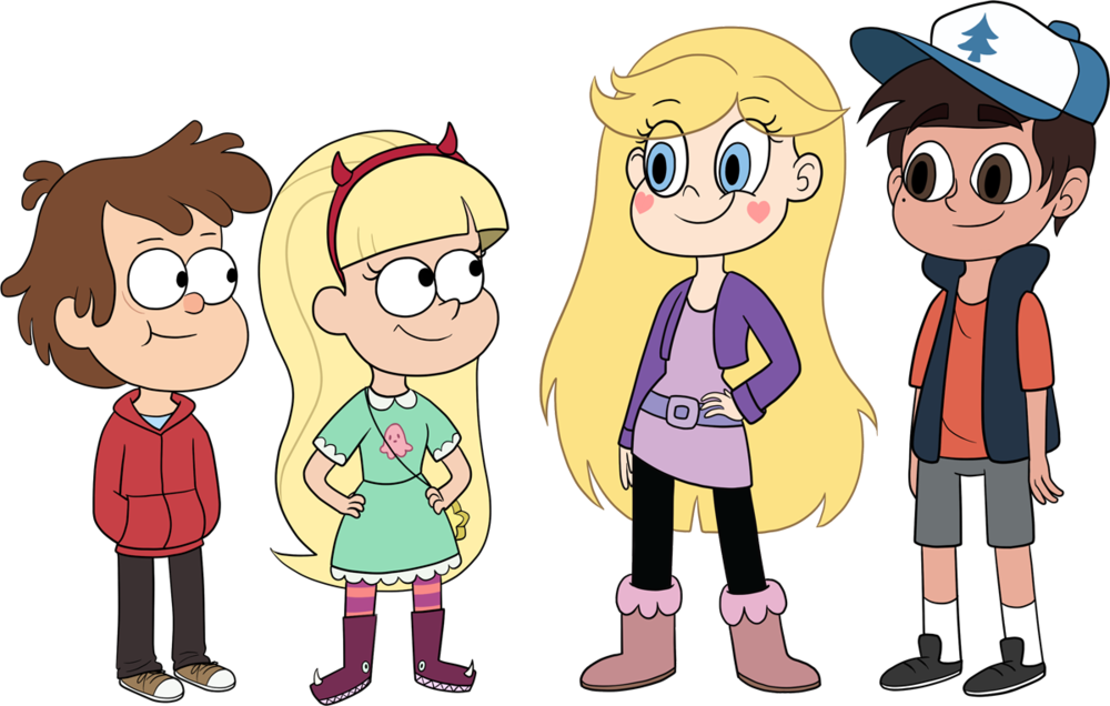 The Foe On Twitter - Gravity Falls And Star Vs The Forces (1000x636), Png Download