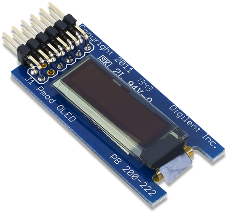 128 X 32 Pixel Monochromatic Oled Display Product Image - Digilent Pmod Acl2 3-axis Mems Accelerometer, 410-255 (500x500), Png Download