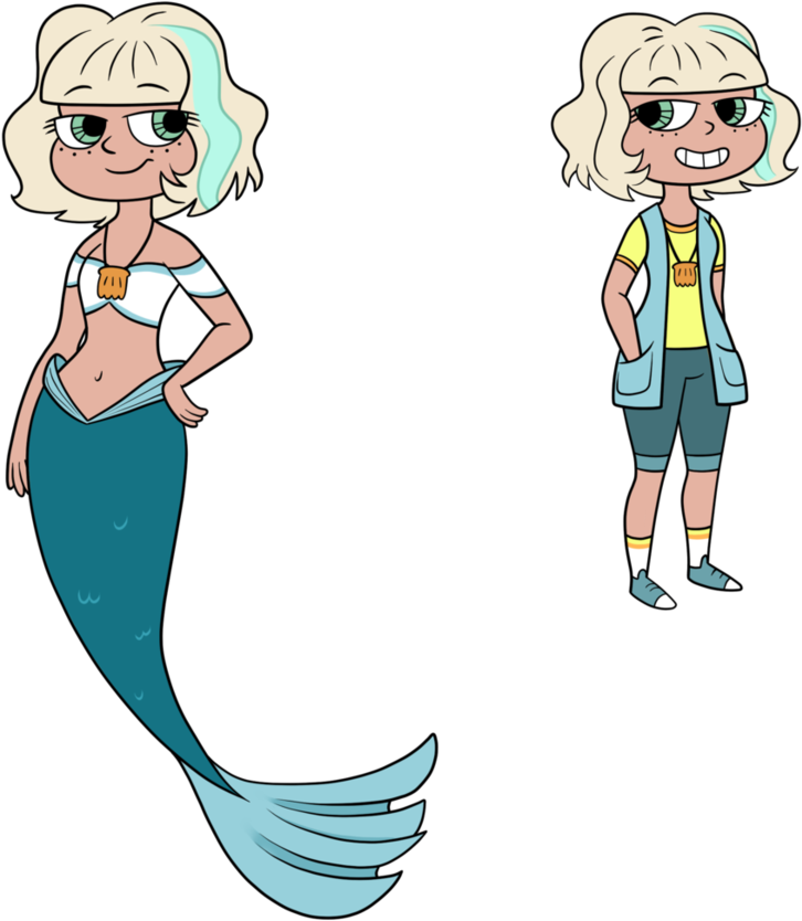 Jackie As A Mermaid - Sirena Star Vs Las Fuerzas Del Mal Jackie (879x908), Png Download