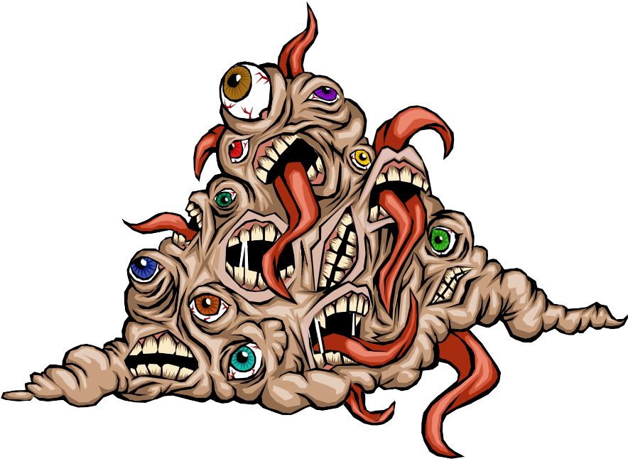 The Pitched Battle Lasted 10 Rounds - Gibbering Mouther Token (900x789), Png Download