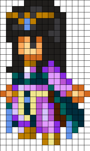 Fire Emblem Awakening Tharja Perler Bead Pattern / - Fire Emblem Perler Bead Pattern (315x525), Png Download