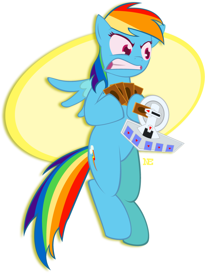 Noonebahtim, Duel Disk, Rainbow Dash, Safe, Solo, Yu - My Little Pony: Friendship Is Magic (803x1072), Png Download