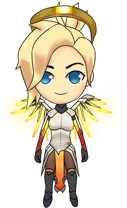 Chibi Mercy - Http - //i - Imgur - Com/4may9zr - Overwatch Mercy Transparent Gif (900x900), Png Download