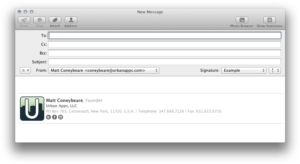 Open A New Compose Window And See Your New Html Signature - Portable Network Graphics (1005x557), Png Download