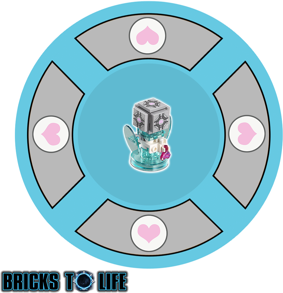 Companion Cube Tag - Lego Dimension Level Pack-portal (1000x1000), Png Download