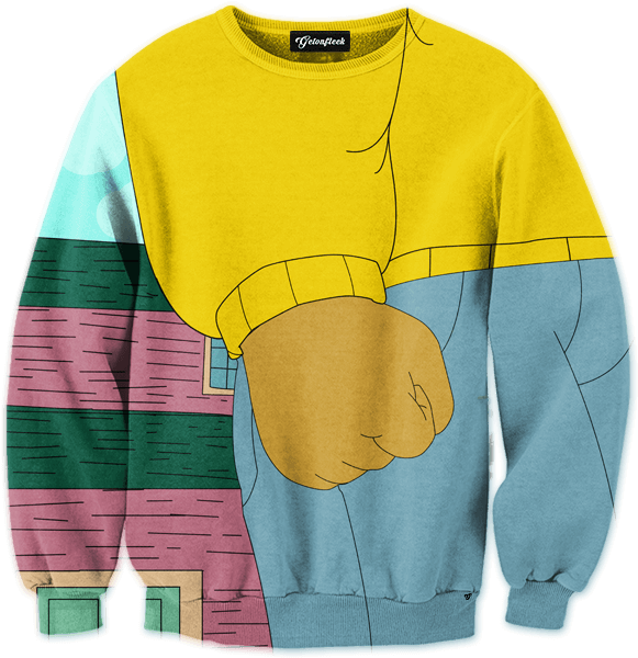 Arthur's Fist Crewneck - Cool Sweaters (600x600), Png Download