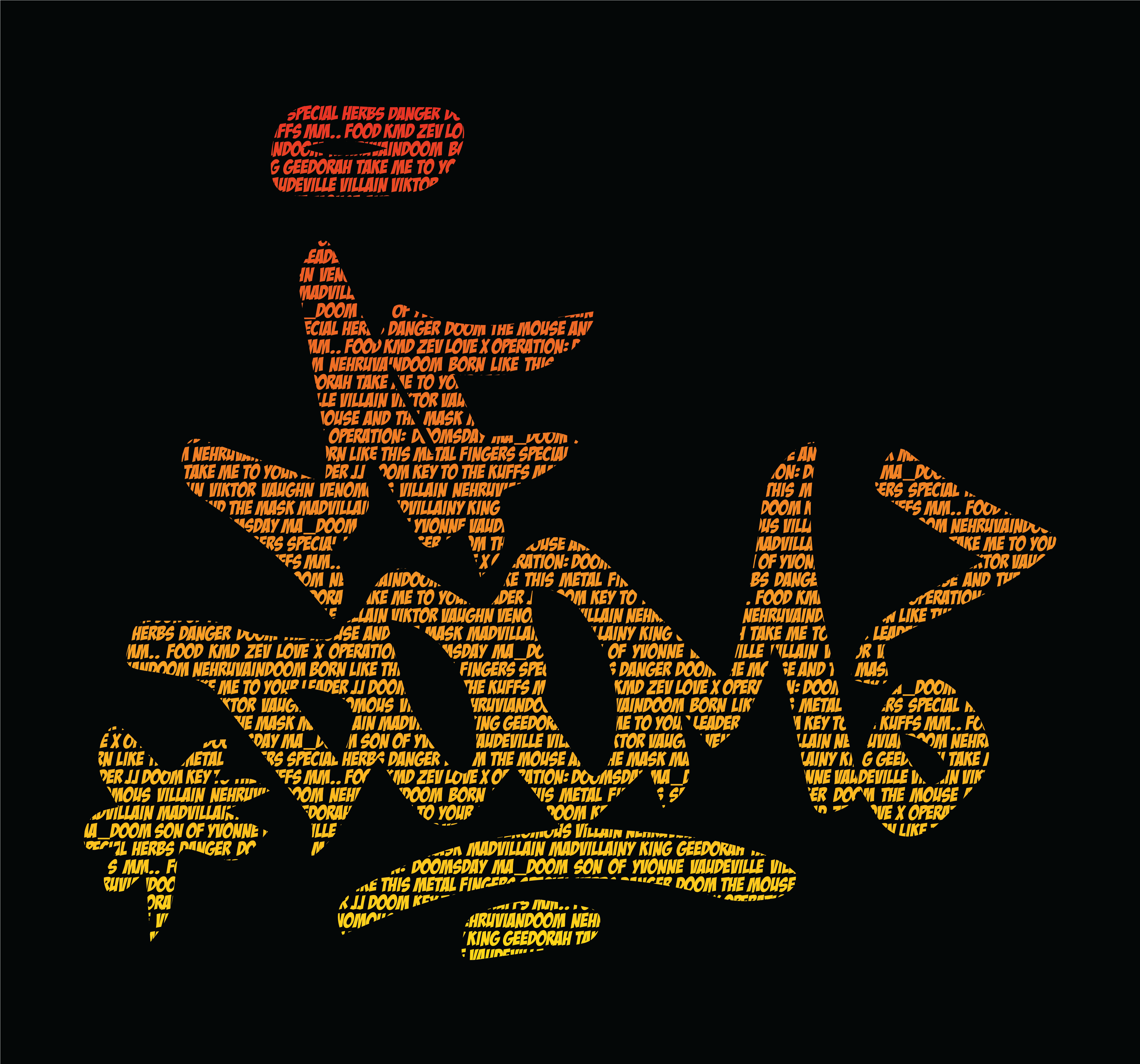 Mf Doom Text Art - Mf Doom (5100x4800), Png Download