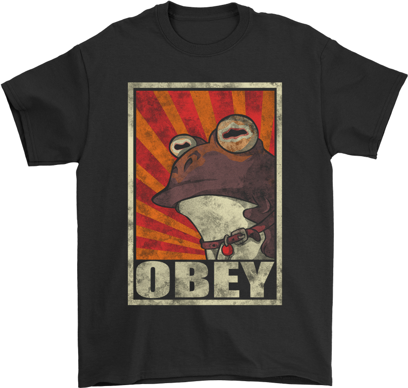 All Glory To The Hypnotoad Futurama Obey Shirts - Hypnotoad Obey (1000x1000), Png Download