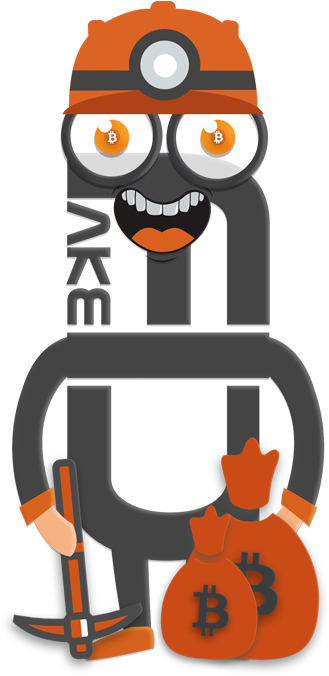 Our Fake Id Man Logo With A A Bitcoin Miners Hat And - Bitcoin (350x700), Png Download