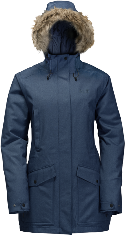 Jack Wolfskin Coastal Range - Dark Sky - Zimní Kabáty (800x800), Png Download