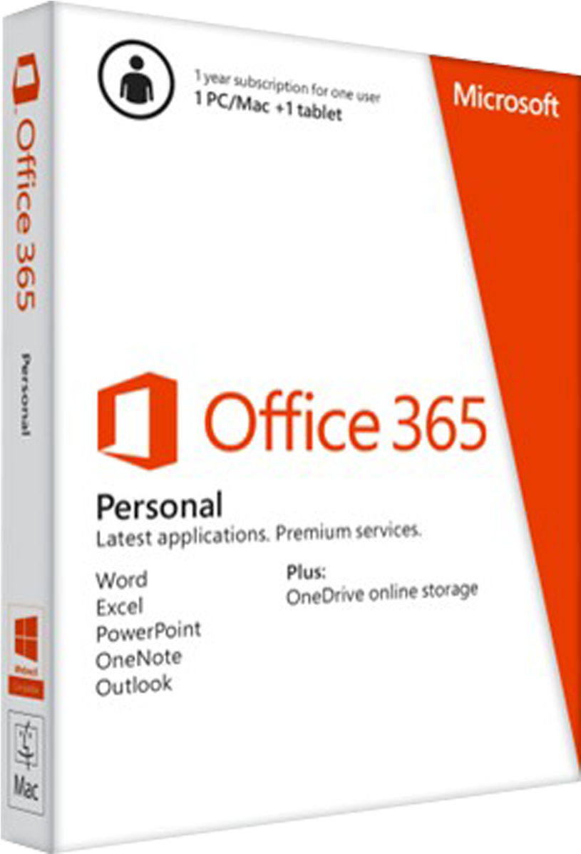 Microsoft Office 365 Personal - Microsoft Office 365 Personal Png (1200x1200), Png Download