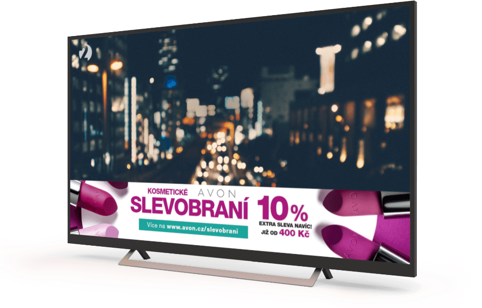 Programmatic Campaigns For Avon On Hbbtv - Led-backlit Lcd Display (990x778), Png Download