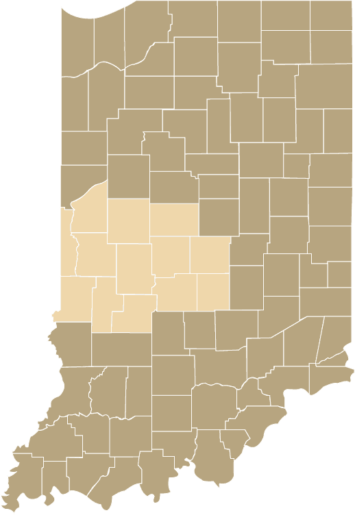 Avon Coverage Map - Indiana Flag Map (518x752), Png Download