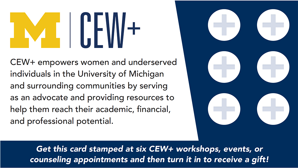 Cew Stamp Card - University Of Michigan (996x699), Png Download