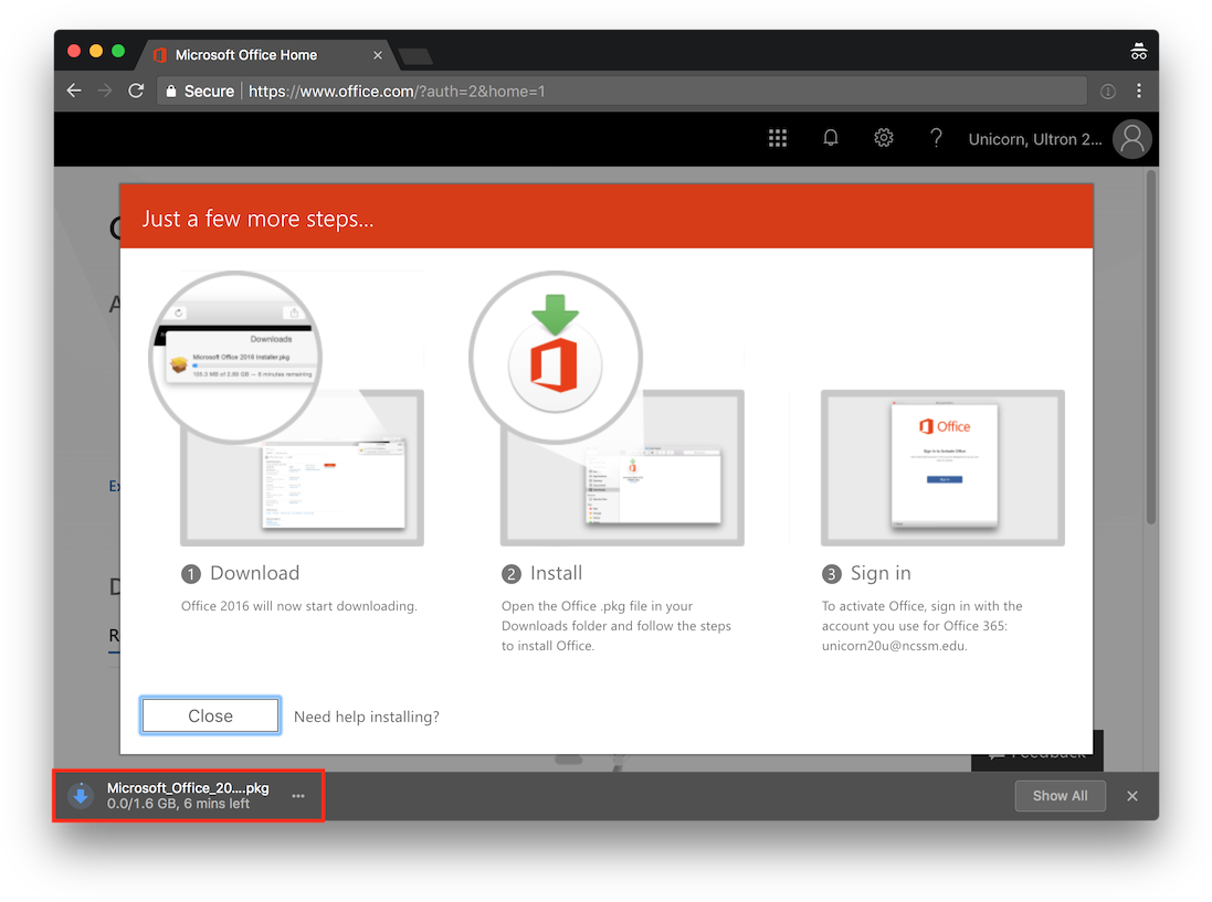 Office365 Mac 2018 11 - Portable Network Graphics (1112x828), Png Download