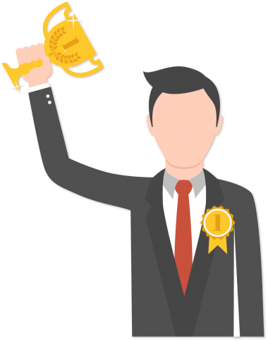 Reputation Management - Homem Trofeu (380x484), Png Download