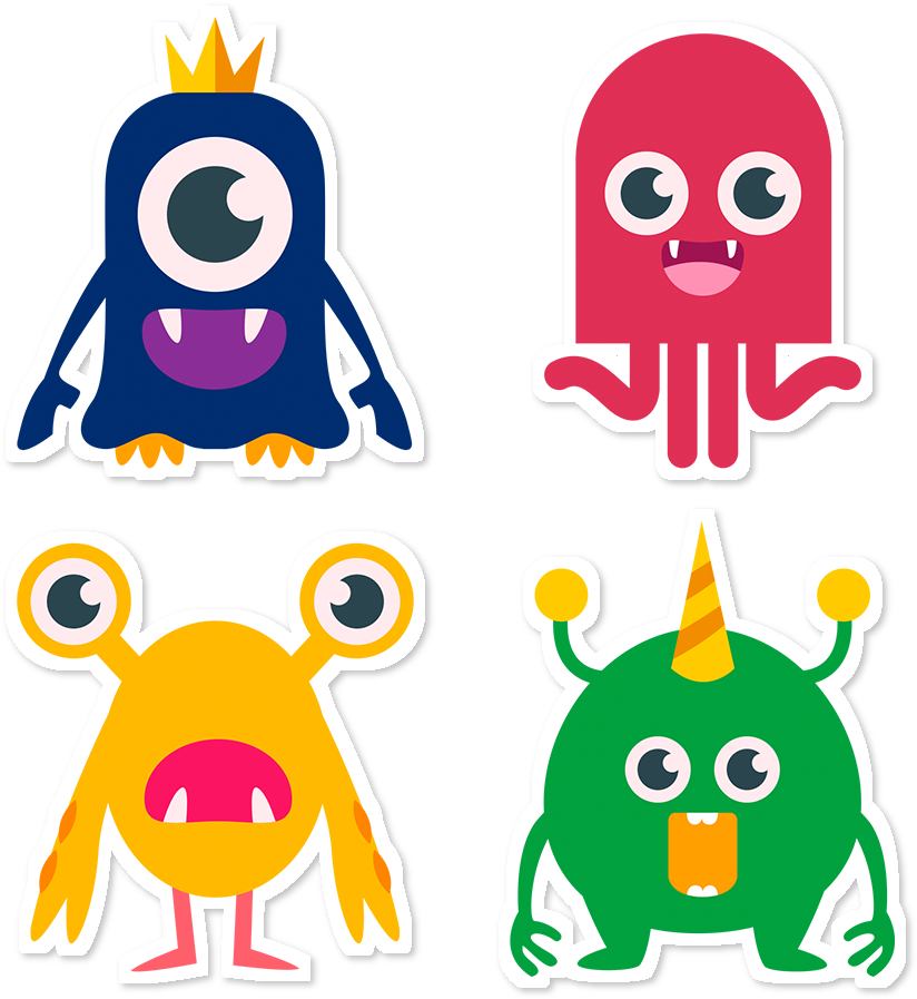 Related Wallpapers - Monstrinhos Coloridos (962x962), Png Download