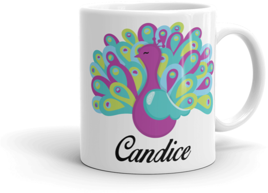 Peacock Wings Ceramic Mug - Bambi (600x600), Png Download