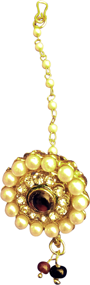 Stylish Moti Teeka Rakdi - Necklace (501x1000), Png Download