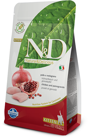 Farmina N&d Natural And Delicious Grain Free Kitten - Nd Grain Free Chicken Cat Food - Nd Grain Free Chicken (400x600), Png Download