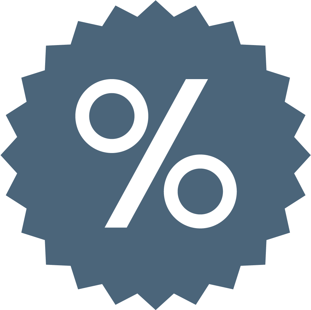Percentage Png Transparent - Sunburst Badge (1024x1024), Png Download