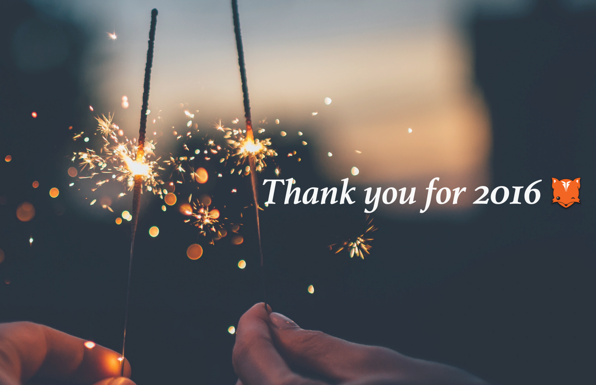 Thank You For 2016 From Foxsy And The Foxsy Team - Fondos De Pantallas Luces (2000x1293), Png Download