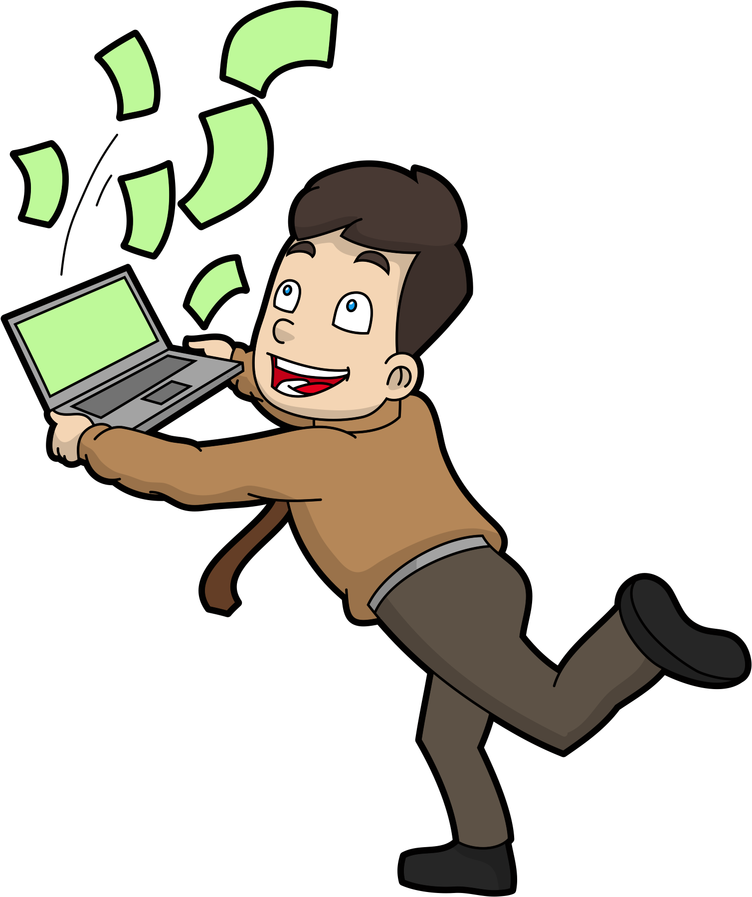 Men Making Money Online - Online And Offline (1775x1932), Png Download