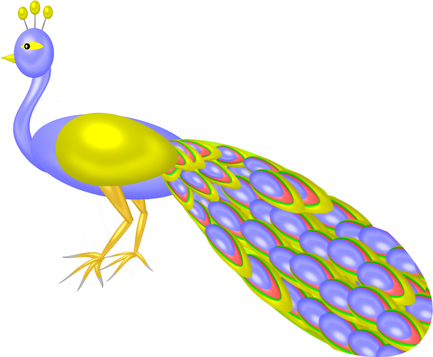 Png Dragonfly And Peacock Made With Pearls,created - Peafowl (1593x1553), Png Download