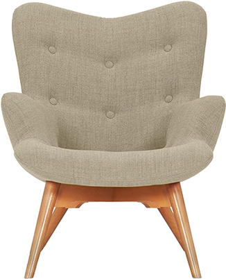 Web Peacock Wing Back Chair - Hygena - Angel - Fabric Chair - Yellow (600x600), Png Download