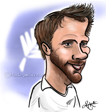 Kane Williamson New Zealand Test Cricket - Kane Williamson Kohli Carton (371x405), Png Download