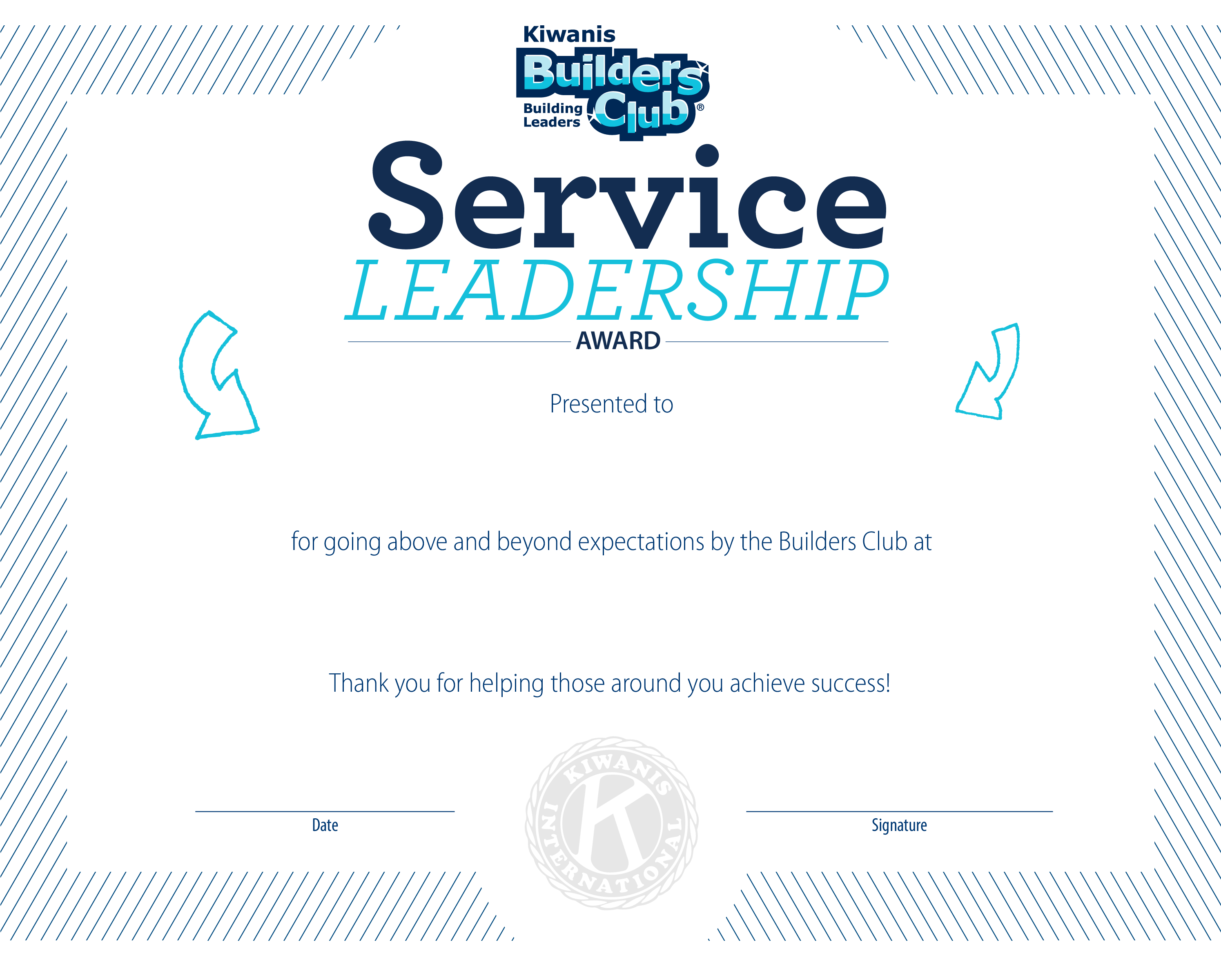 Printable Certificate Main Image Download Template - Builders Club (3300x2550), Png Download