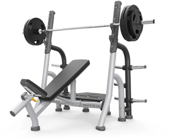 Workout Machine Png Transparent Picture - Matrix Olympic Incline Bench (734x500), Png Download