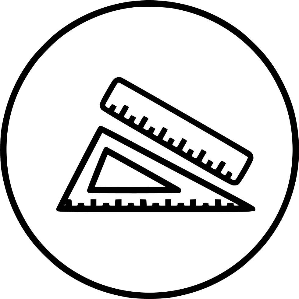 Design Rule Shape Triangle Geometry Maths Tool Ruler - Triangle (981x982), Png Download