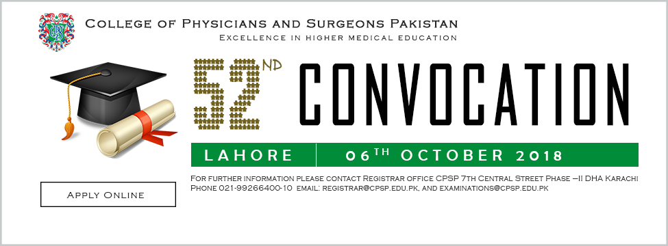 52nd Convocation Of The Cpsp Would Be Held At Lahore - College Of Physicians And Surgeons Pakistan (975x360), Png Download
