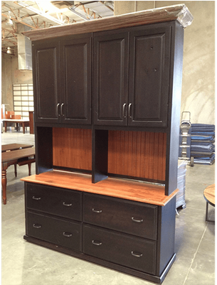 Serafina Lateral Credenza 2 Tone Upright - Serafina (503x400), Png Download