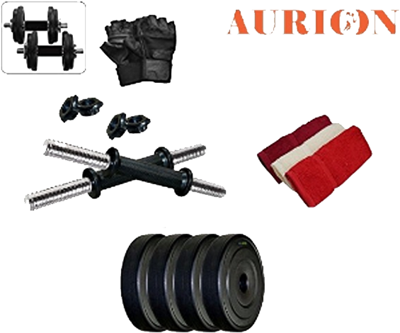 Pvc 10 Kg Adjustable Fitness Dumbbells Set - Tg Sports 40kg Weight Plates+3ft Curl Rod+5ft Plain (600x600), Png Download